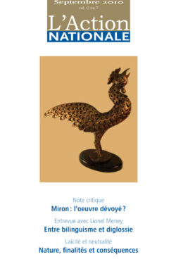 L'Action nationale – Numéro de septembre 2010