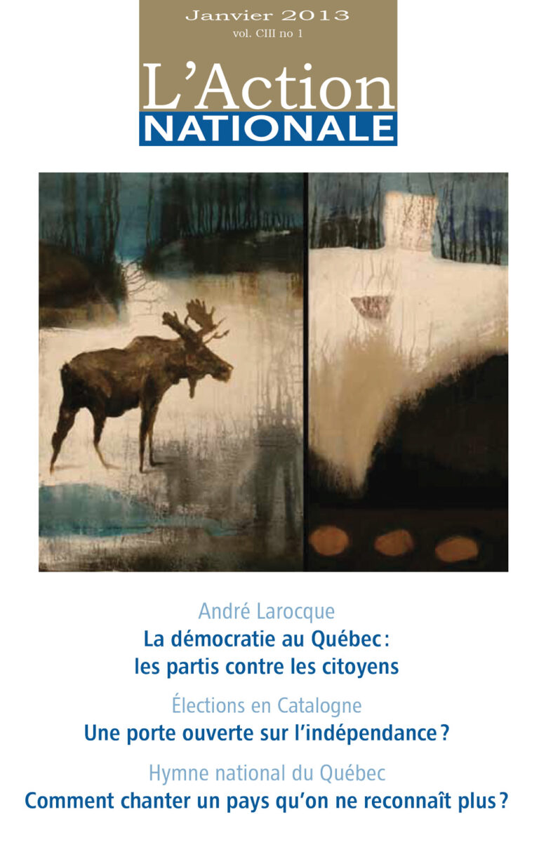 L'Action nationale – Numéro de janvier 2013