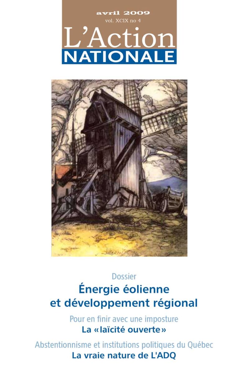 L'Action nationale – Numéro d'avril 2009