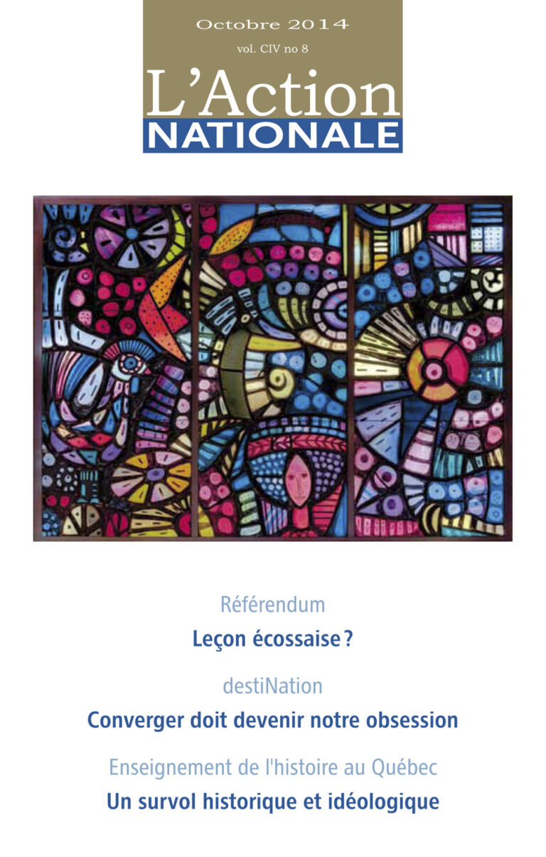 L'Action nationale – Numéro d'octobre 2014