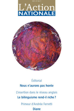 L'Action nationale – Numéro de janvier 2015