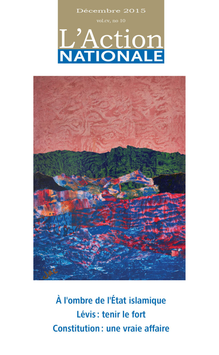 L'Action nationale – Numéro de décembre 2015