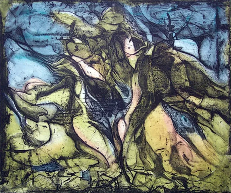 En couverture du numéro de février 2018 Janine Leroux Guillaume Espoir de vivre, Eau-forte, aquatinte en couleurs, 1977 Collection privée (photo Henri Turquais) Janine Leroux Guillaume Espoir de vivre, Eau-forte, aquatinte en couleurs, 1977