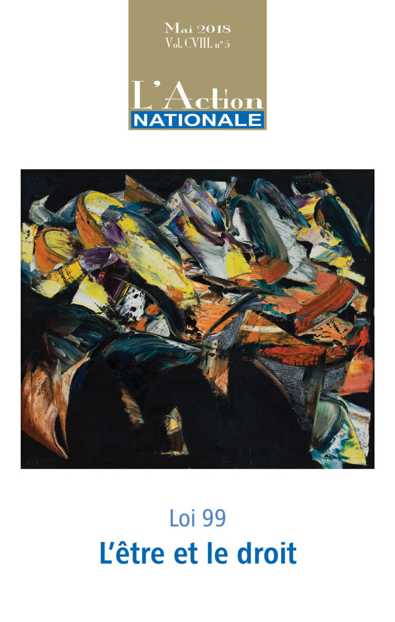 L'Action nationale – Numéro de mai 2018