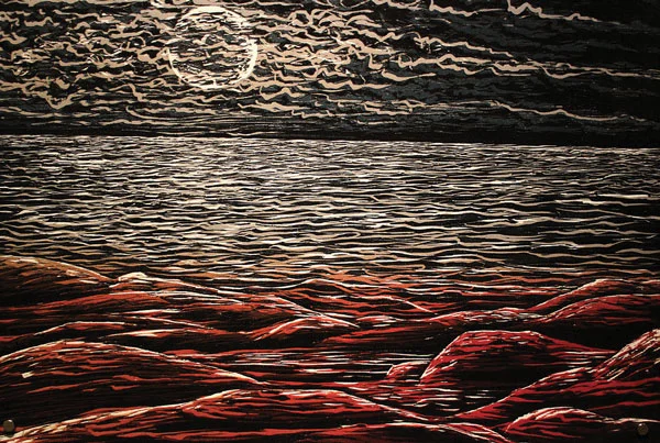 Chantal Harvey – Claire de lune, gravure sur bois