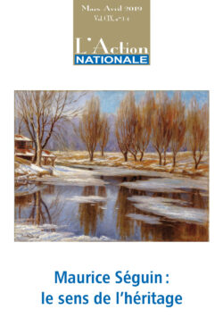 L'Action nationale – Numéro de mars-avril 2019