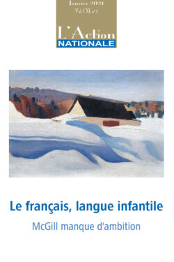 L'Action nationale – Numéro de janvier 2021