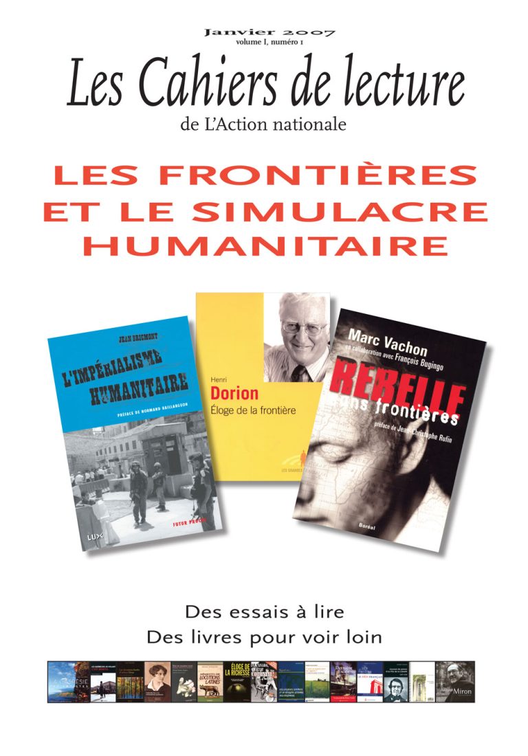 Les Cahiers de lecture de L'Action nationale – Hiver 2007