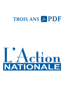 Abonnement à la revue L'action nationale en format PDF – Deux ans