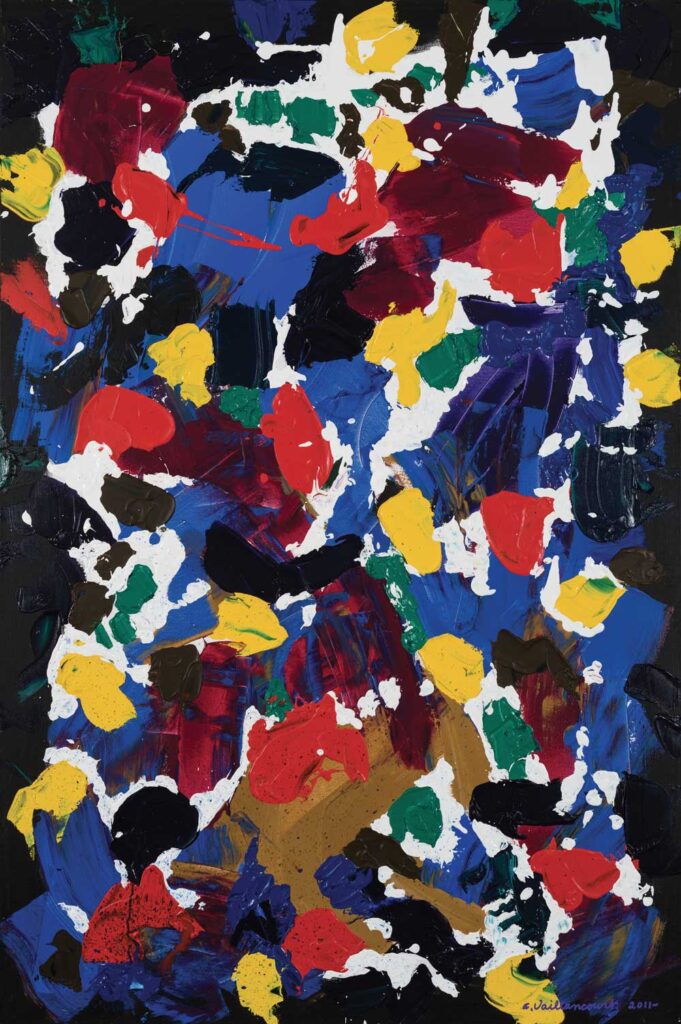 Armand Vaillancourt. Sans titre, acrylique sur toile, 2011.