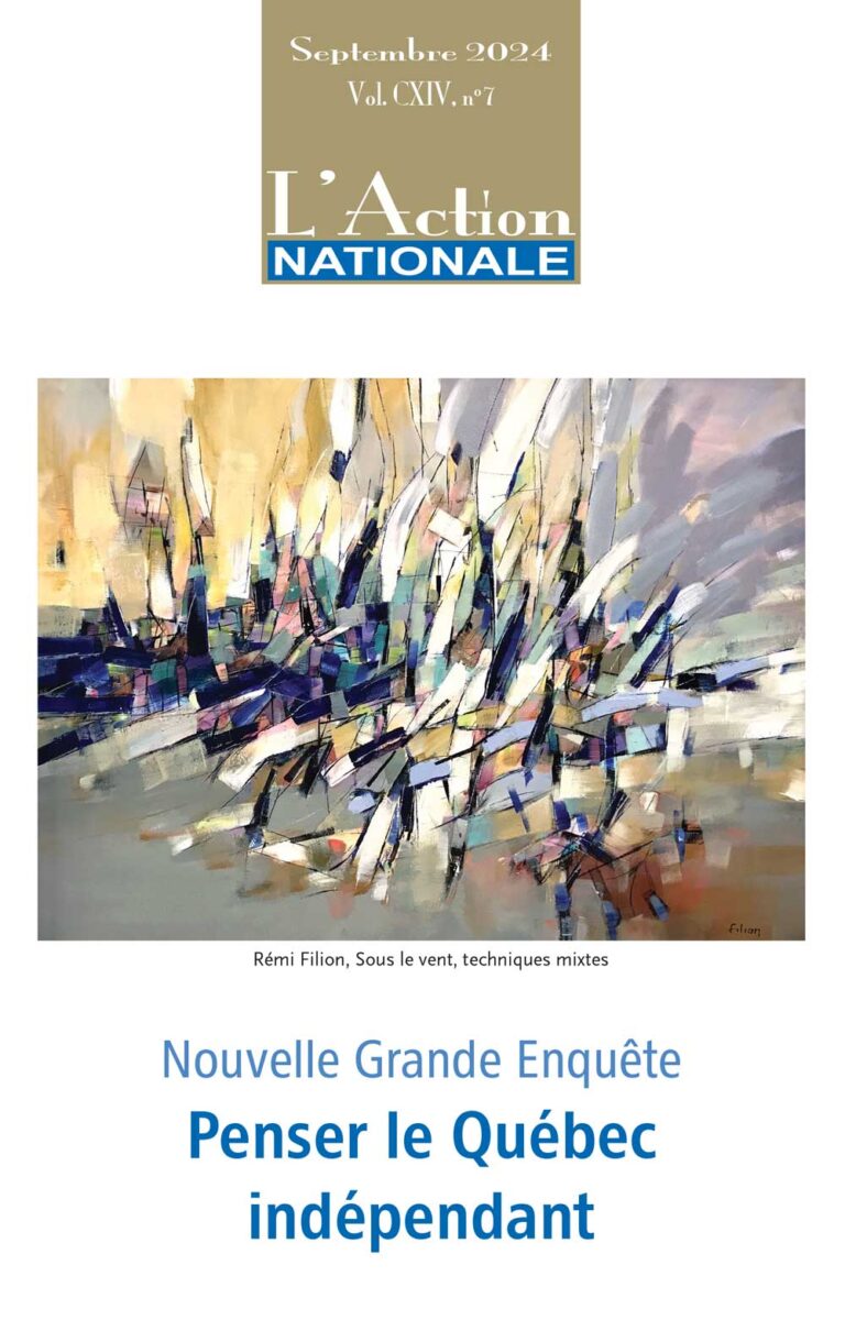 L'Action nationale – Numéro de septembre 2024