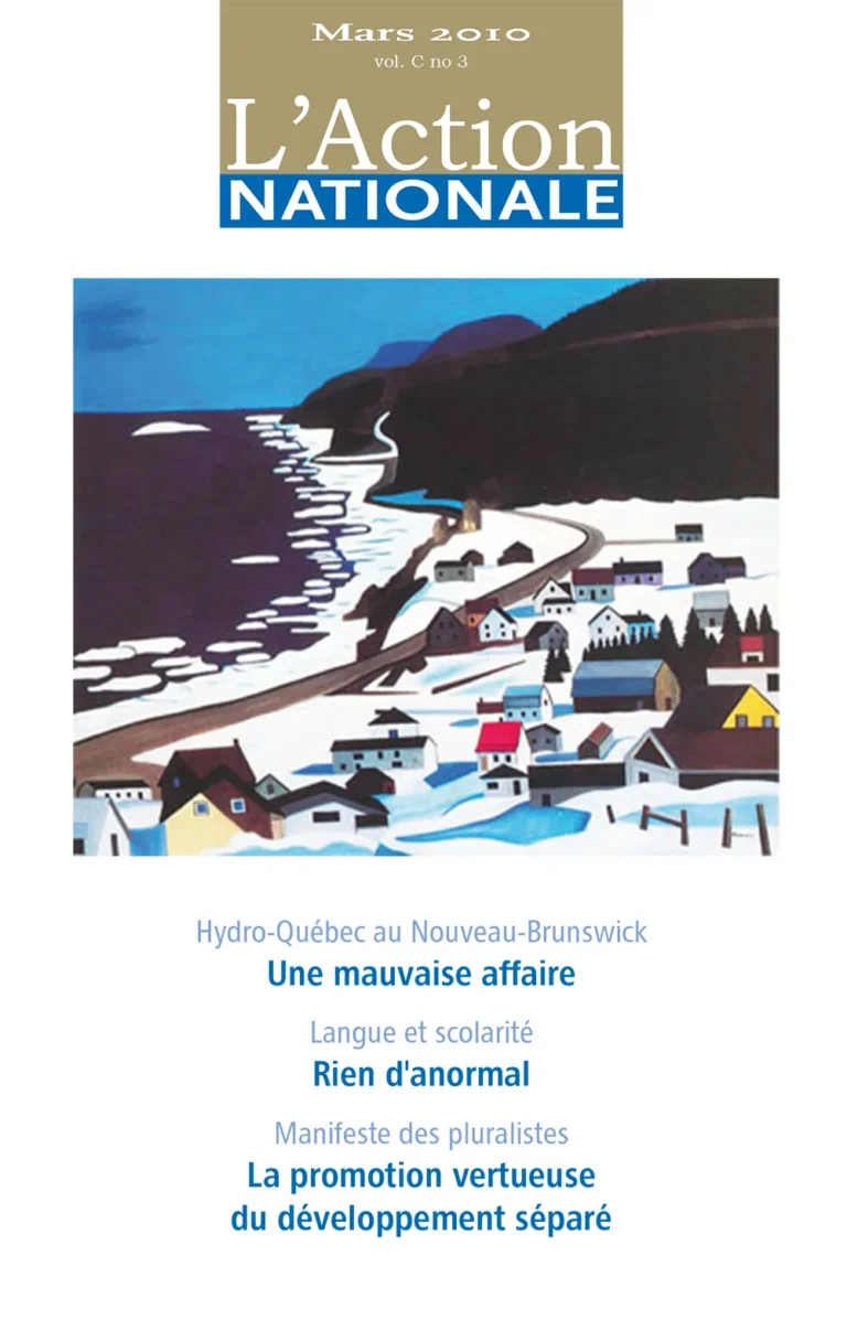 L'Action nationale – Numéro de mars 2010