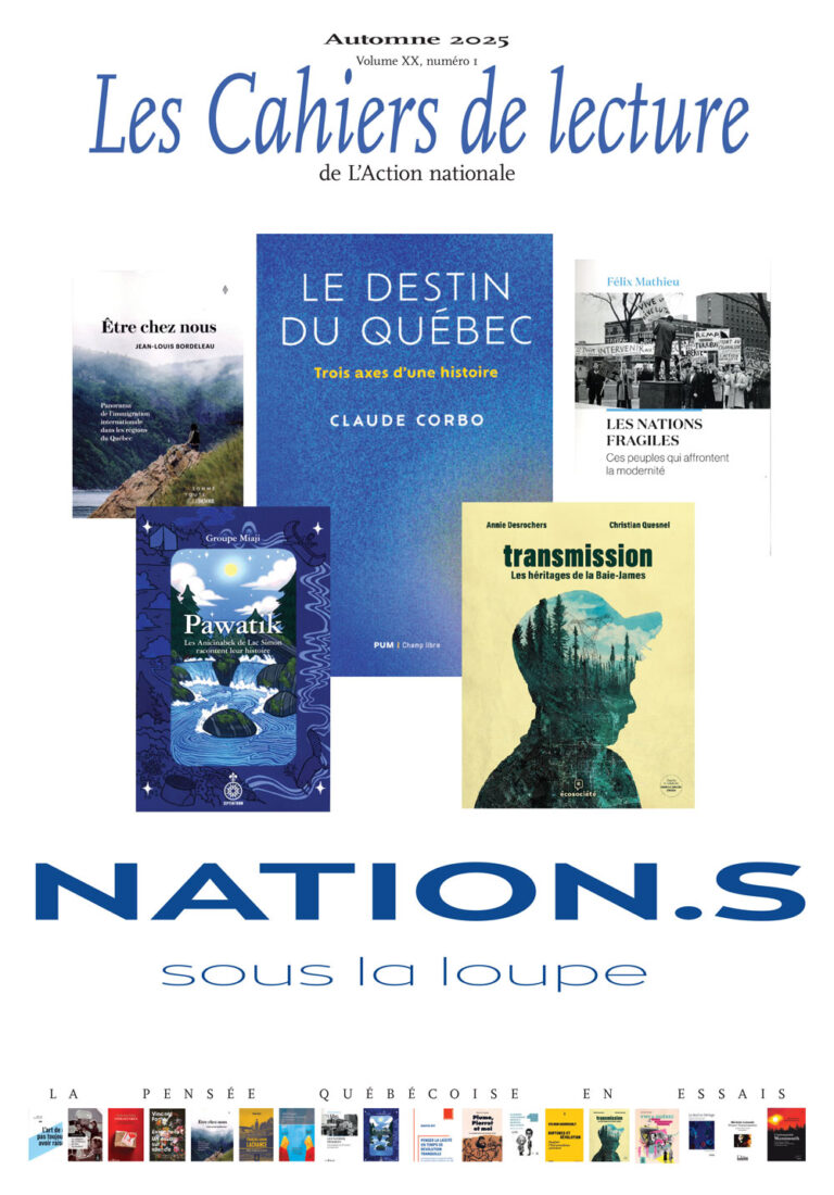 Les Cahiers de lecture de L'Action nationale – Automne 2025