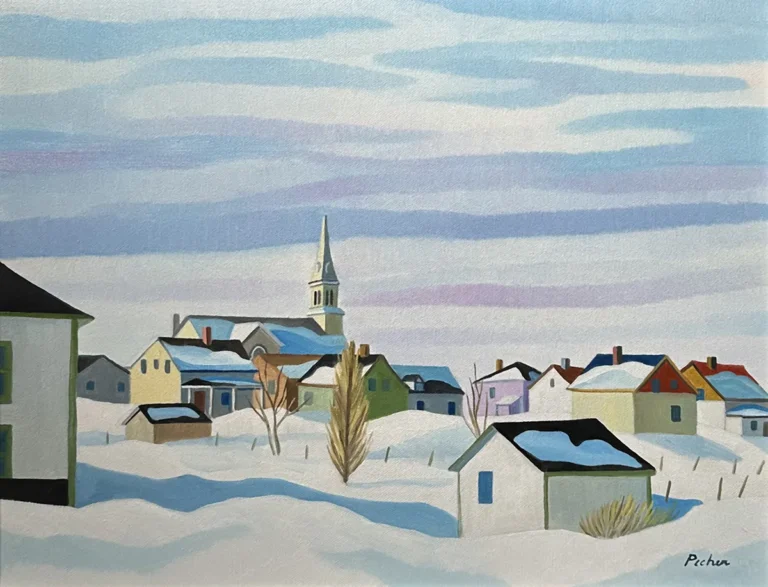 Claude-Picher – Douceur de l'hiver, huile sur toile