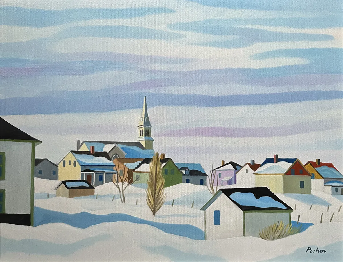 Claude-Picher – Douceur de l'hiver, huile sur toile