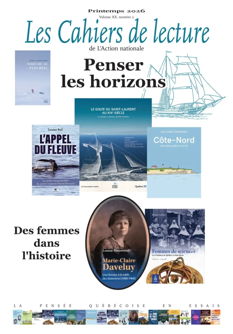 Les Cahiers de lecture de L'Action nationale – Printemps 2026