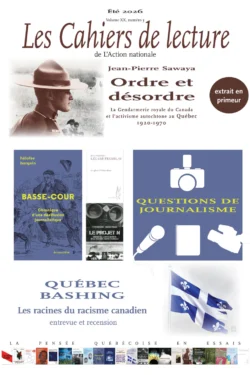 Les Cahiers de lecture de L'Action nationale – Été 2026
