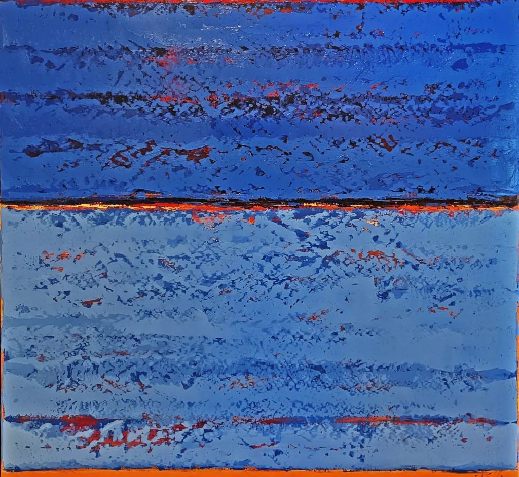 Dominik Sokolowski. Horizons #17, huile sur toile, 2026.